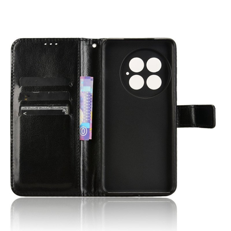 Läderskal Fodral Oneplus 13 Flashigt Konstläder