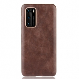 Skal Huawei P40 Litchi Performance Lädereffekt