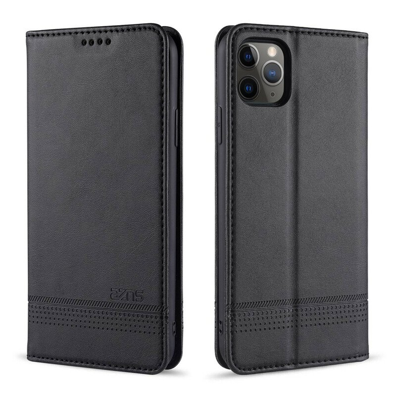 Folio-fodral iPhone 12 Pro Max Läderfodral Azns Läder Styling