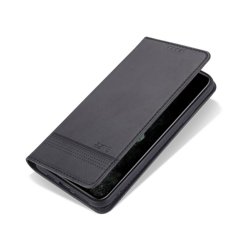 Folio-fodral iPhone 12 Pro Max Läderfodral Azns Läder Styling