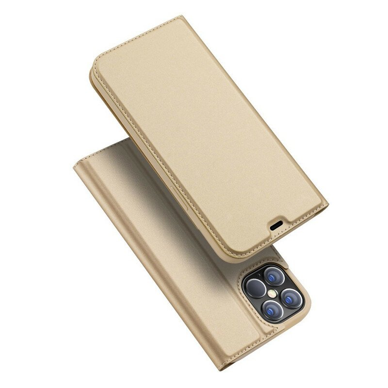 Folio-fodral iPhone 12 Pro Max Läderfodral Skin Pro Series Dux Ducis