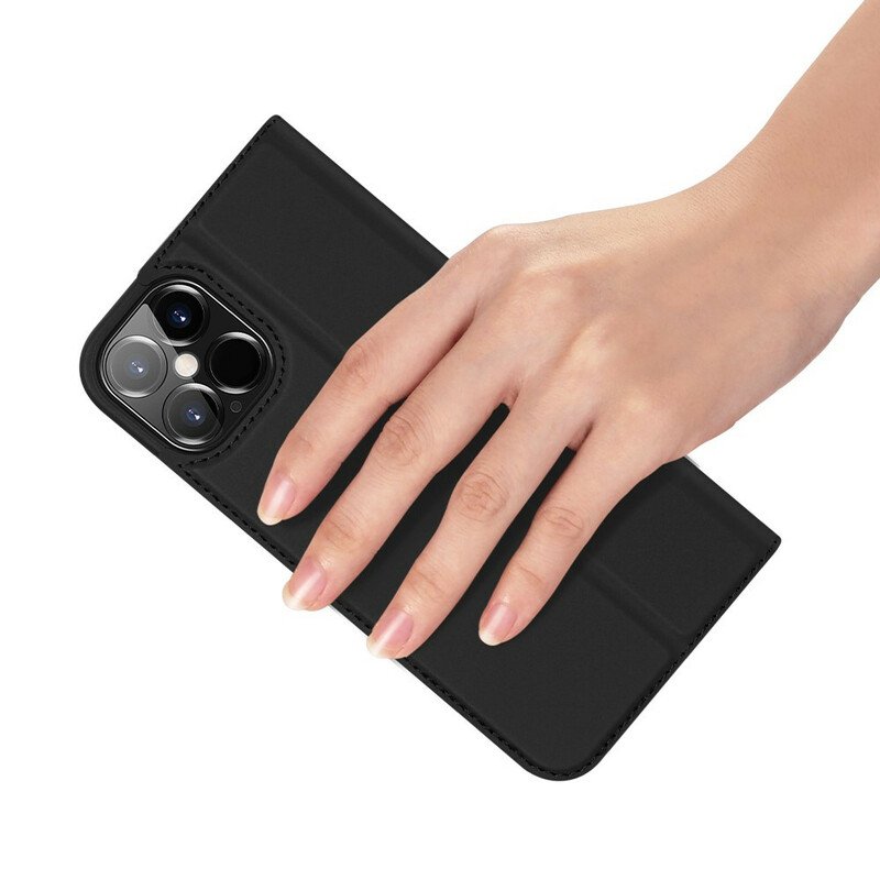 Folio-fodral iPhone 12 Pro Max Läderfodral Skin Pro Series Dux Ducis