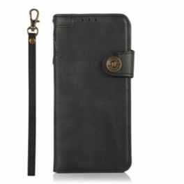Folio-fodral Oppo A54 5G / A74 5G Faux Läderknapp Khazneh