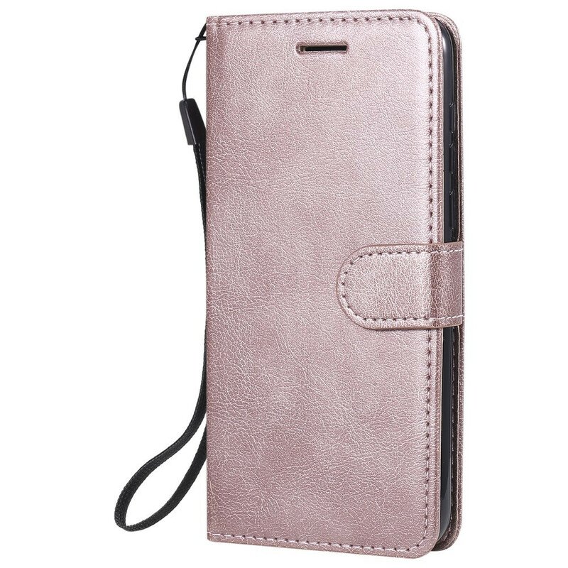 Folio-fodral Huawei Y5p Med Kedjar Strappy Lädereffekt