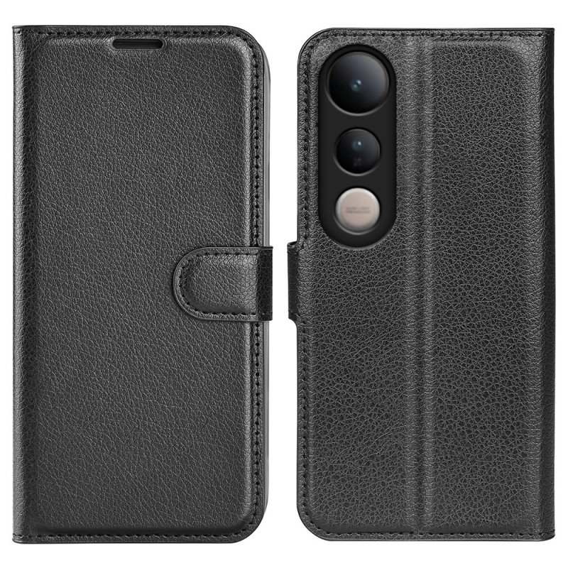 Fodral Vivo V50 Lite 5g Litchi-konstläder