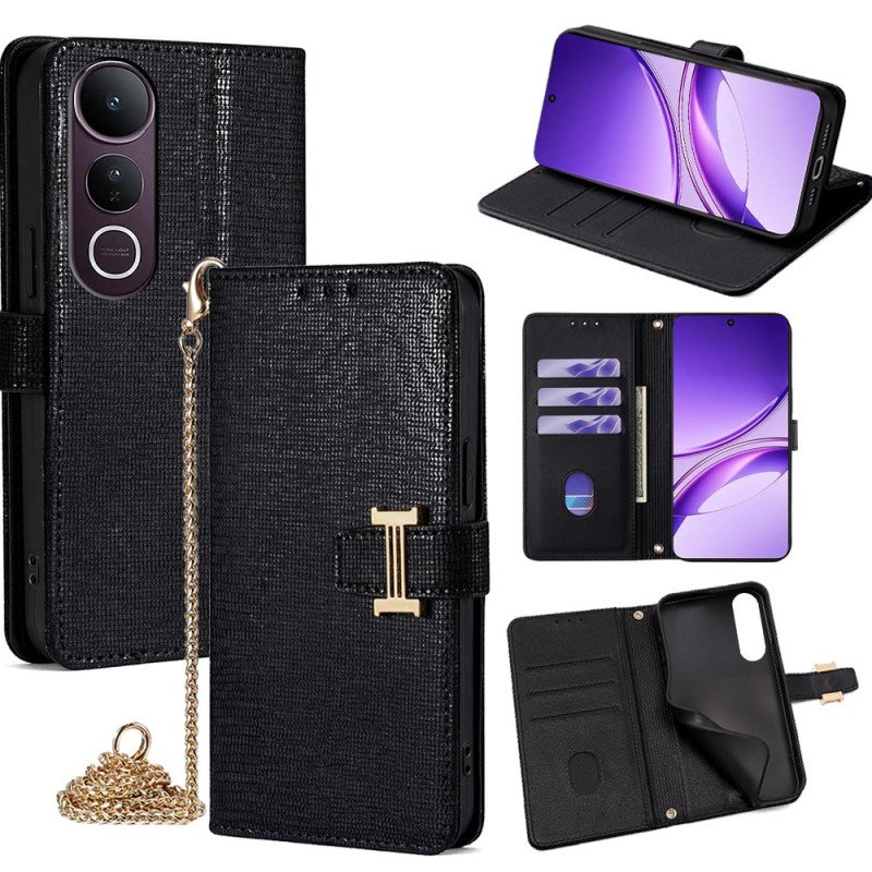 Fodral Vivo V50 Lite 5g Paljetter Med Kedja