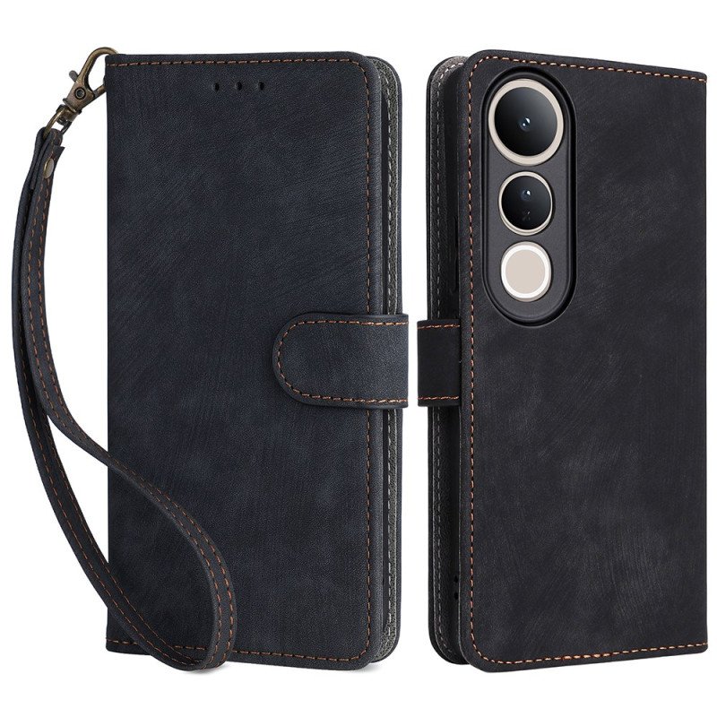 Fodral Vivo V50 Lite 5g Rfid-skydd Med Rem