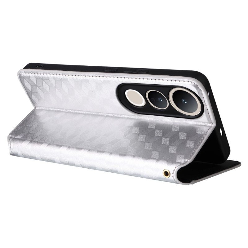 Folio-fodral Vivo V50 Lite 5g Diamantmönster