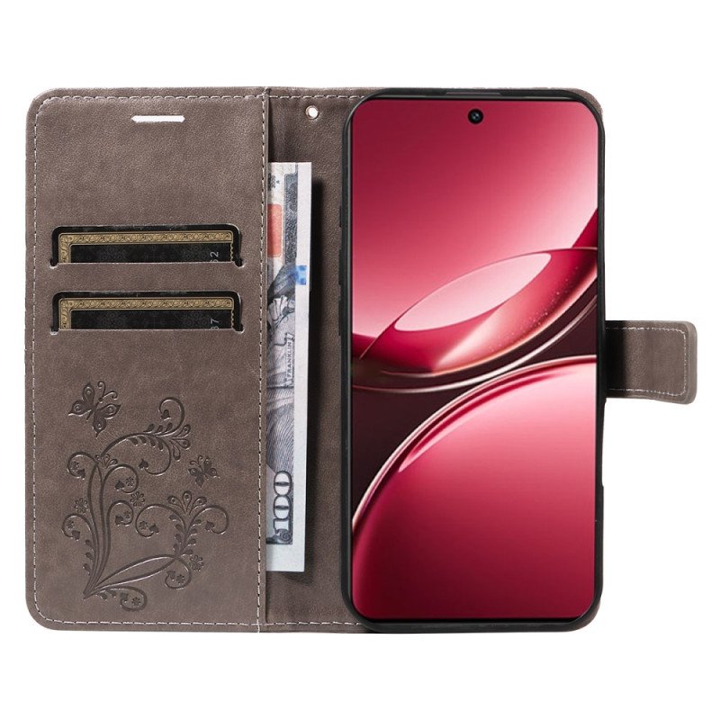 Läderfodral Vivo V50 Lite 5g Telefonfodral Jättefjärilar