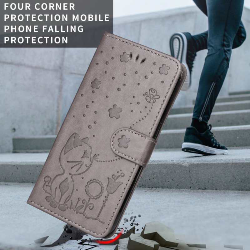 Fodral För Oneplus Nord 5 Katt Och Bi