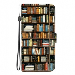 Läderfodral Oneplus Nord 5 Telefonfodral Bibliotek