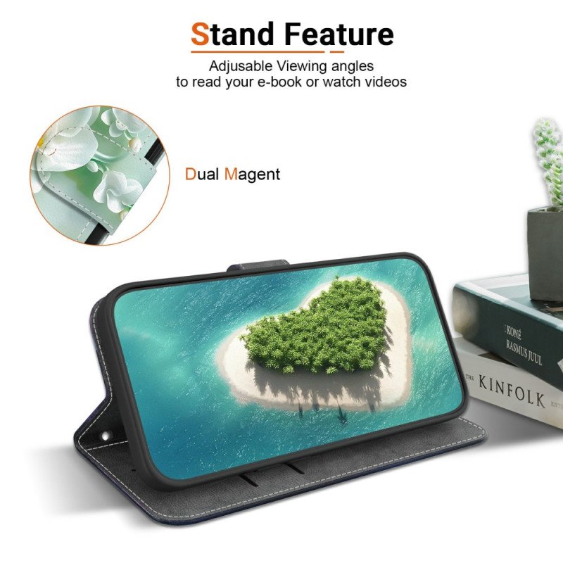 Läderfodral Oneplus Nord 5 Telefonfodral Jadeblommor