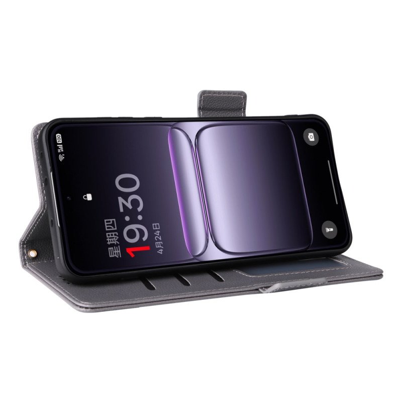 Läderfodral Oneplus Nord 5 Telefonfodral Texturerad Med Rem