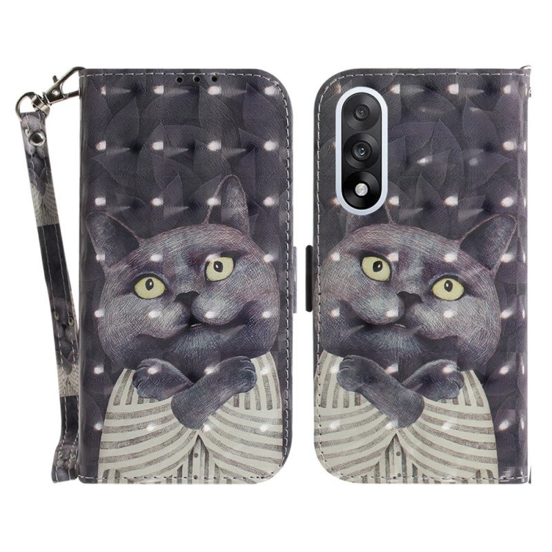 Läderskal Fodral Oneplus Nord 5 Grå Remkatt