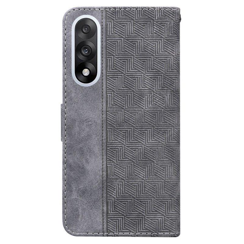 Läderskal Fodral Oneplus Nord 5 Vävt Mönster