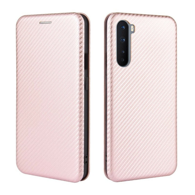 Folio-fodral OnePlus Nord Läderfodral Färgad Kolsilikon