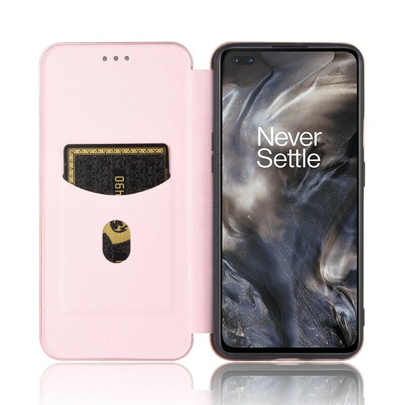Folio-fodral OnePlus Nord Läderfodral Färgad Kolsilikon
