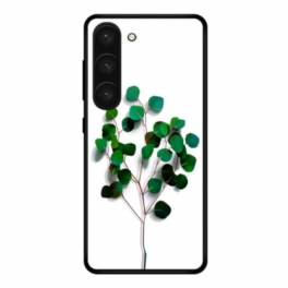 Skal Samsung Galaxy S24 Plus 5g Härdat Glas Små Gröna Blad