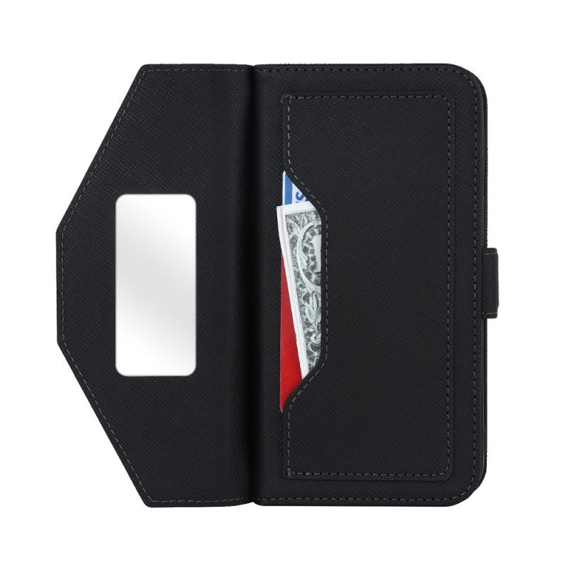 Fodral För iPhone 17 Plånbok Med Axelrem Och Spegel