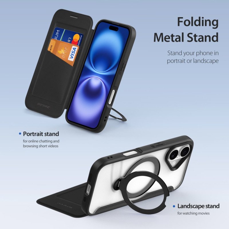 Folio-fodral För iPhone 17 Magsafe Skin X Pro-serien Med Dux Ducis-stativ
