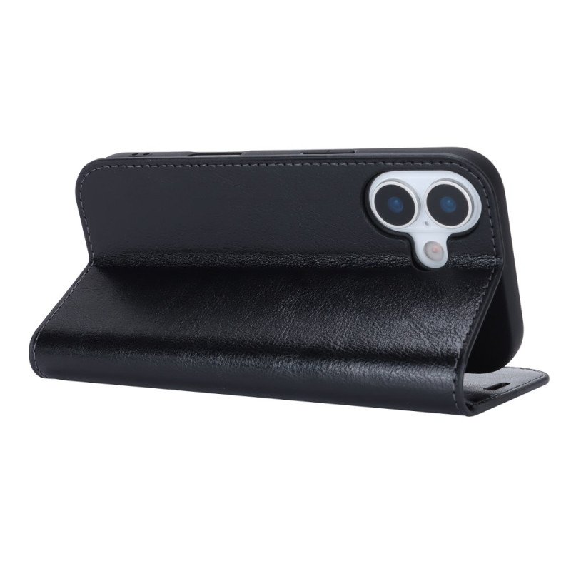 Folio-fodral iPhone 17 Läder