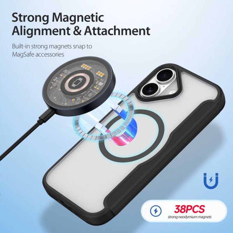 Folio-fodral iPhone 17 Magsafe Skin X Pro-serien Dux Ducis