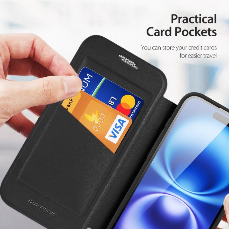 Folio-fodral iPhone 17 Magsafe Skin X Pro-serien Dux Ducis