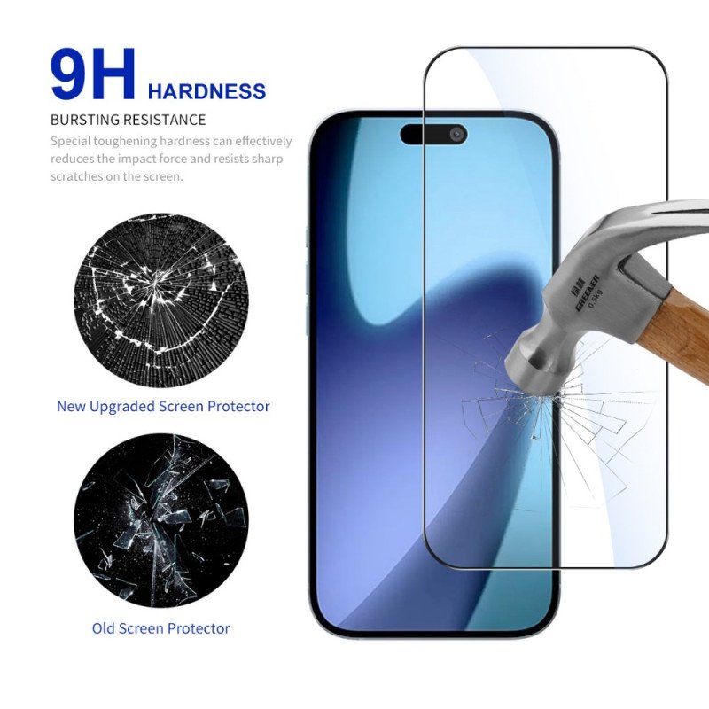 Heltäckande Skärmskydd I Härdat Glas För iPhone 17