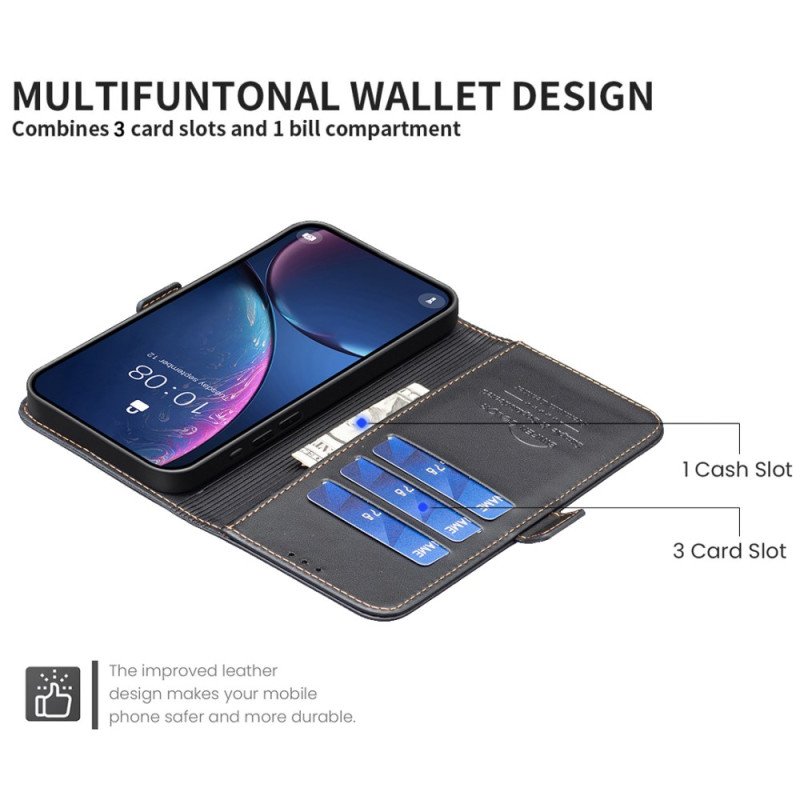 Läderfodral iPhone 17 Telefonfodral Klassisk Binfen-färg