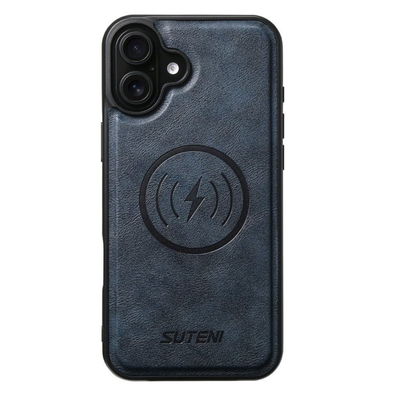 Läderskal Fodral iPhone 17 Magsafe Tvåfärgat Texturerat Läder