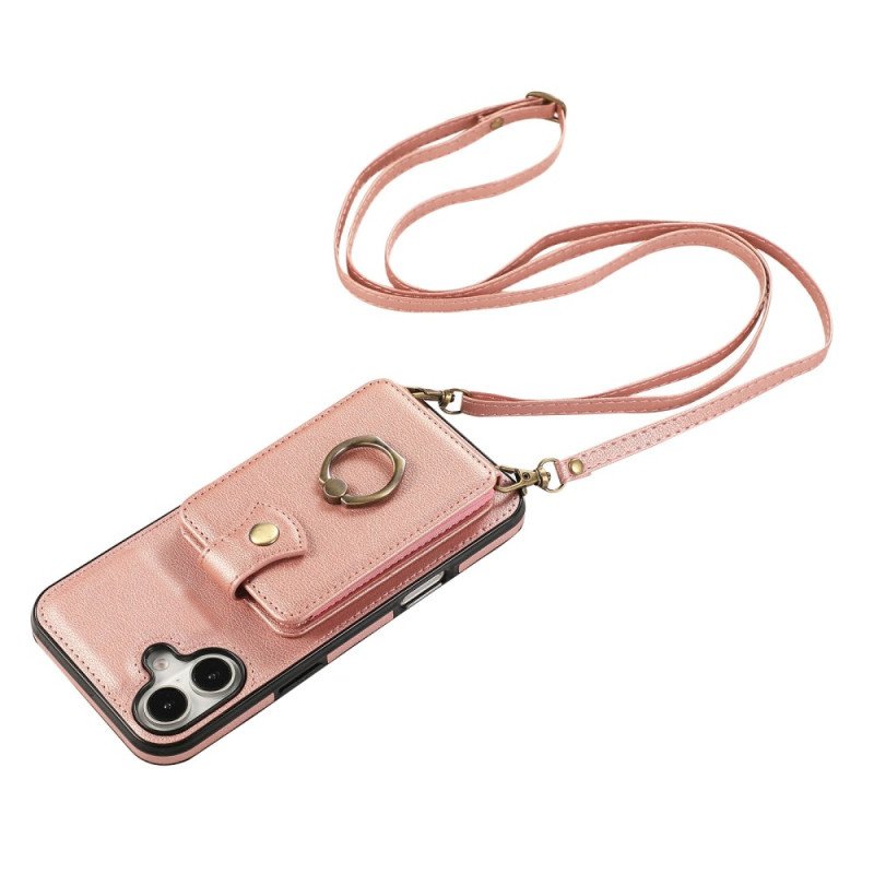 Skal För iPhone 17 Korthållare För Flera Kort Och Axelrem
