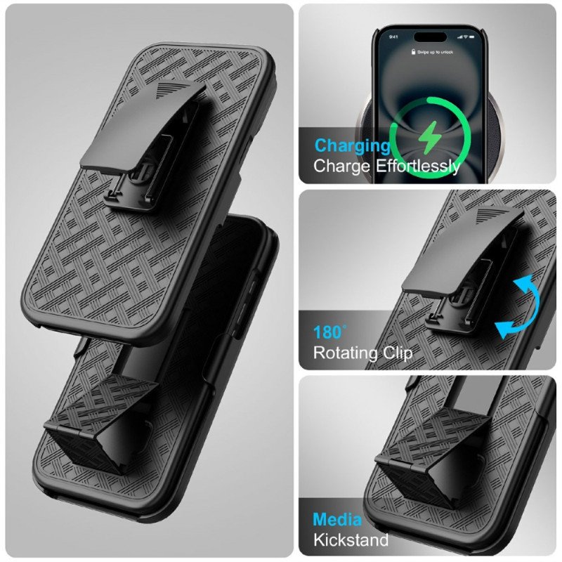 Skal iPhone 17 Glidande Med Stöd Och Klämma