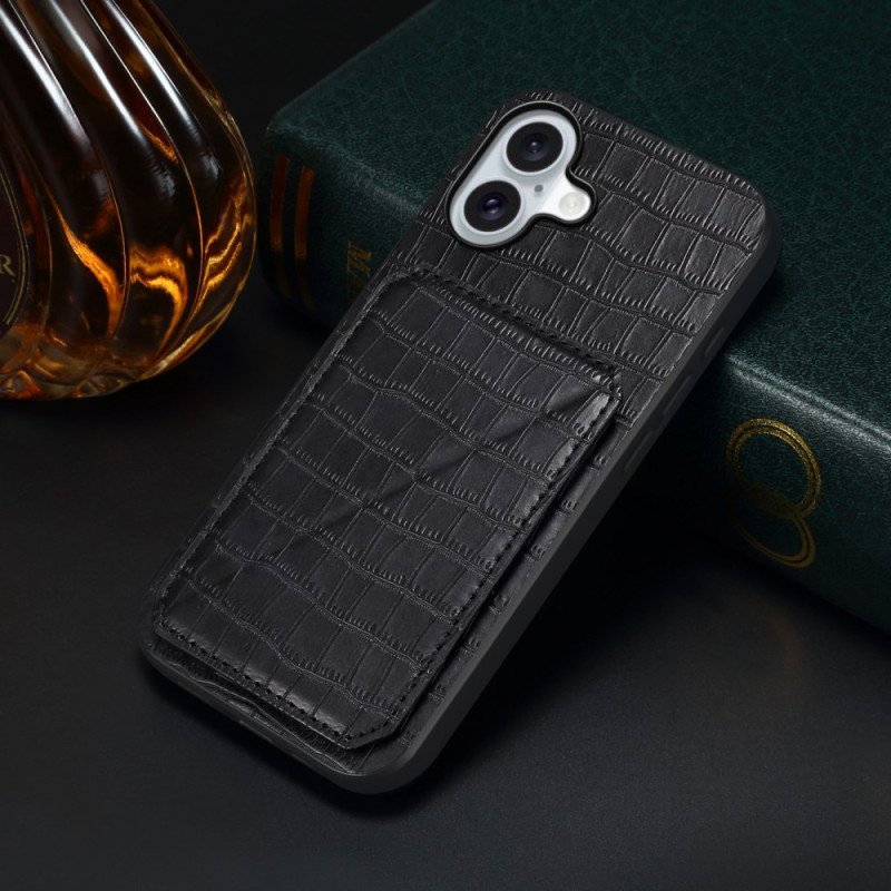 Skal iPhone 17 Korthållare Med Krokodileffekt