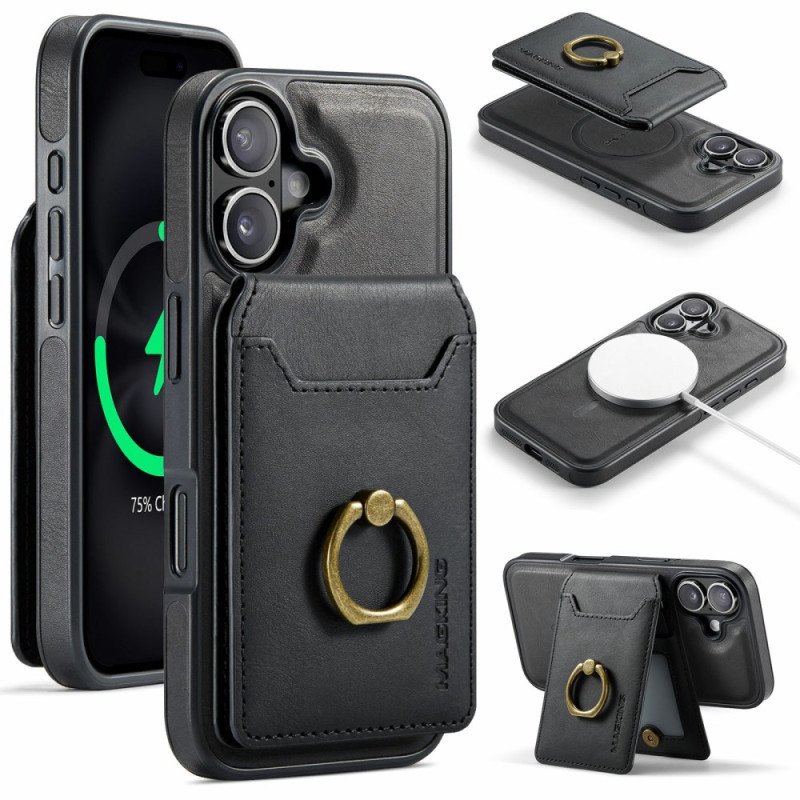 Skal iPhone 17 Magsafe Med Rfid-korthållare Och Integrerat Stativ