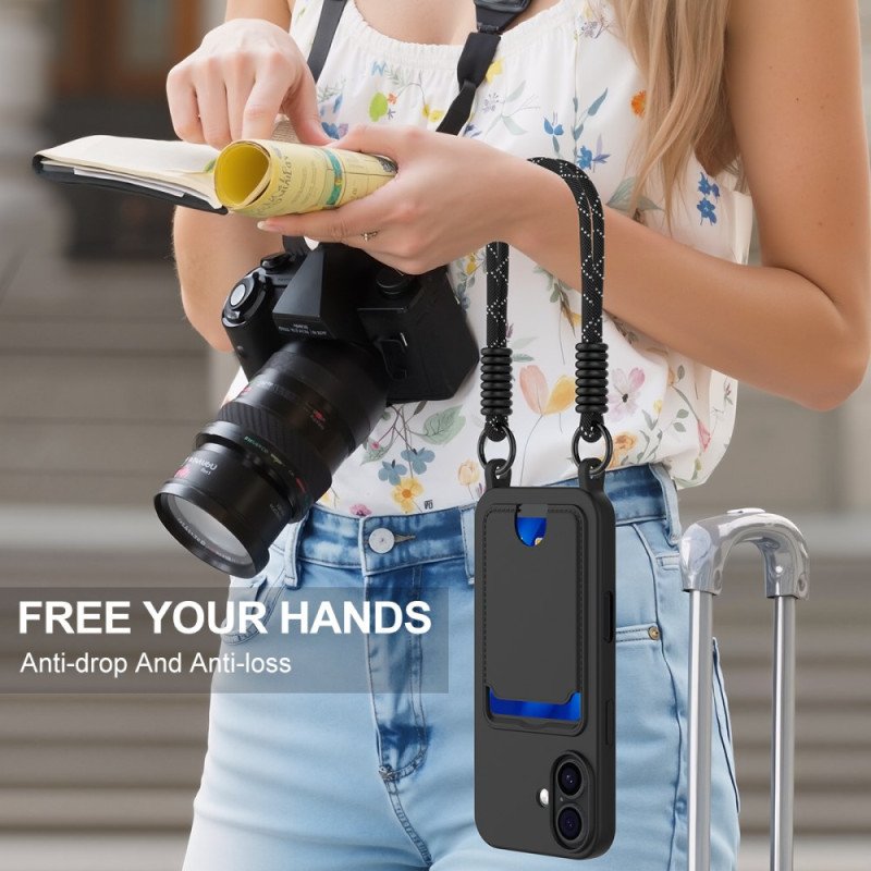 Skal iPhone 17 Telefonfodral Korthållarrem