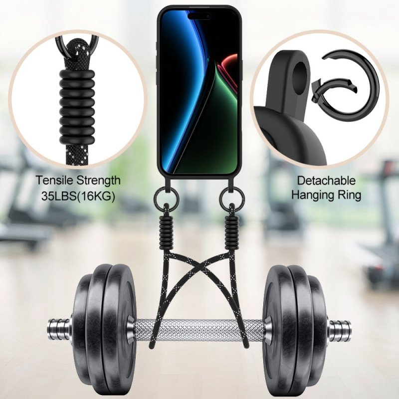 Skal iPhone 17 Telefonfodral Korthållarrem