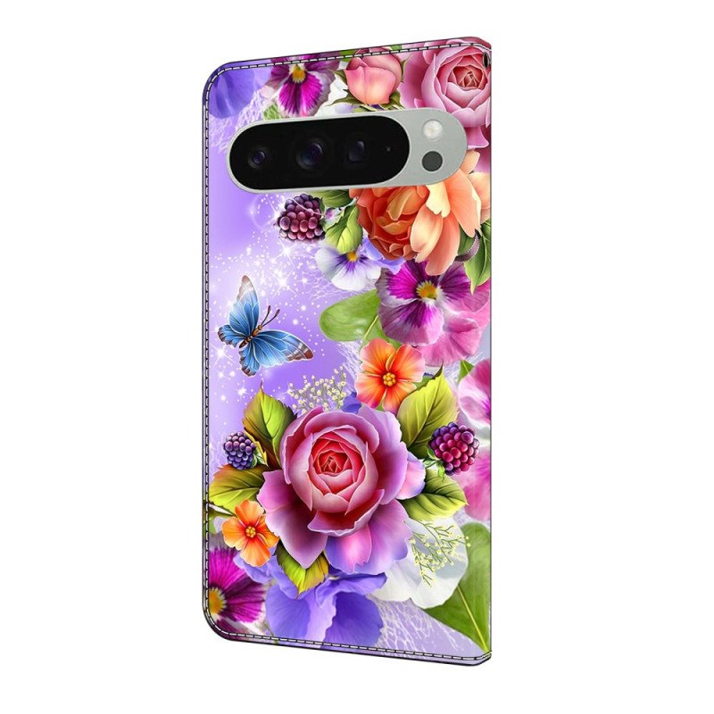 Fodral Google Pixel 10 Pro Xl Färgglada Blommor