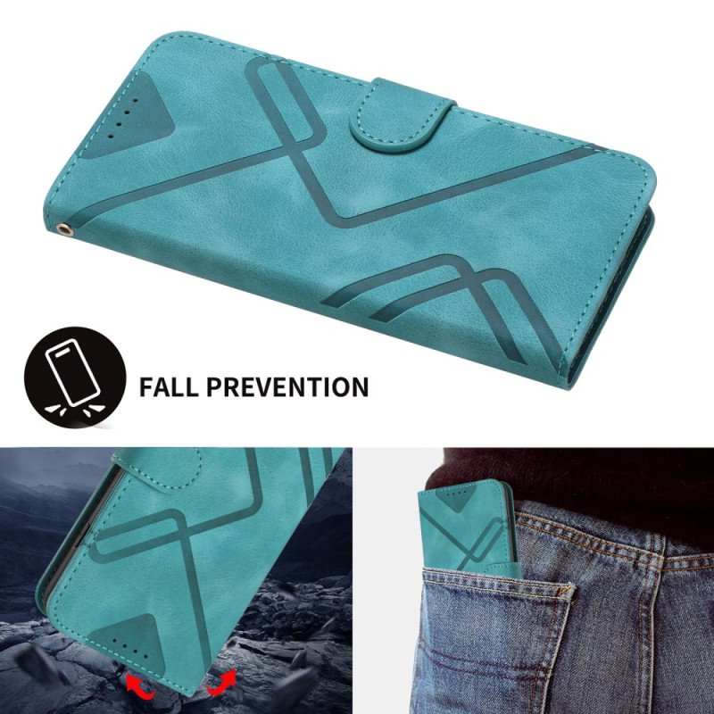 Fodral Google Pixel 10 Pro Xl Geometriska Linjer Med Rem