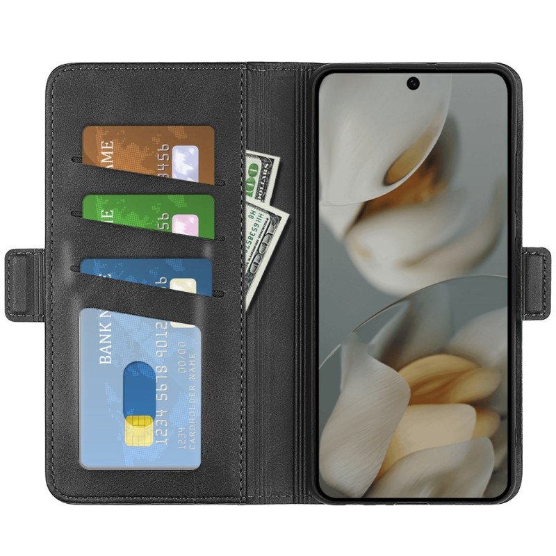 Läderfodral Google Pixel 10 Pro Xl Telefonfodral Dubbelspänne