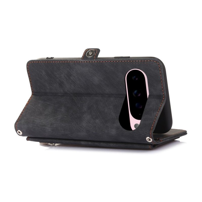 Läderfodral Google Pixel 10 Pro Xl Telefonfodral Plånbok Med Mockaeffekt