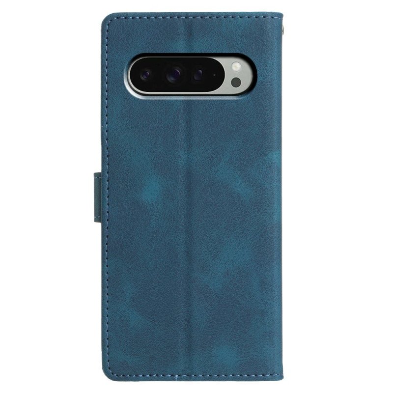 Läderfodral Google Pixel 10 Pro Xl Telefonfodral Triangulärt Mönster