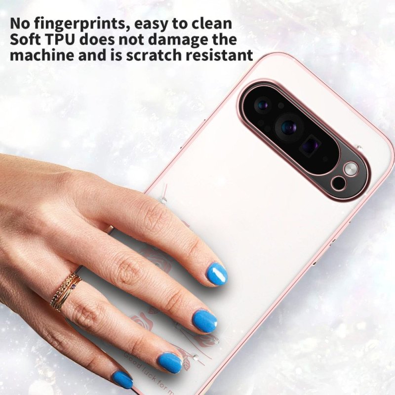 Skal Google Pixel 10 Pro Xl Telefonfodral Blomdekorationer Och Strass