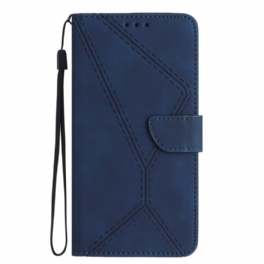 Fodral Xiaomi 14 Ultra Linjer Och Prickade Remmar