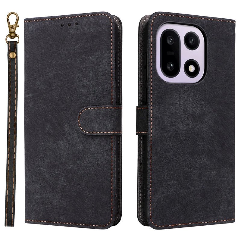 Fodral Oneplus 15 Mockaeffekt Med Rem