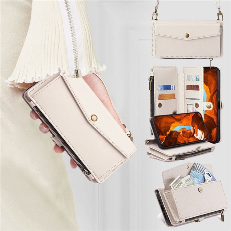 Fodral Oneplus 15 Plånbok Med Axelrem Och Snodd