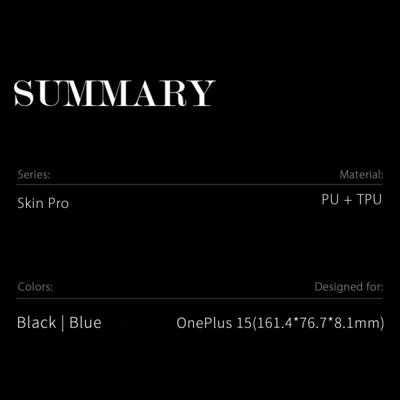 Folio-fodral Oneplus 15 Dux Ducis Skin Pro-serien