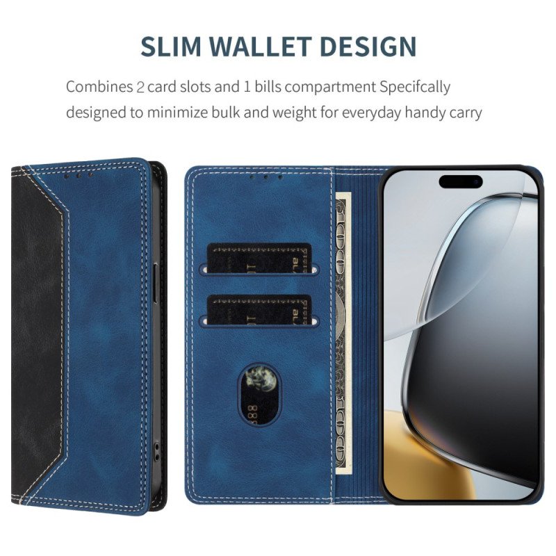 Folio-fodral Oneplus 15 Tvåfärgat Rfid-skydd