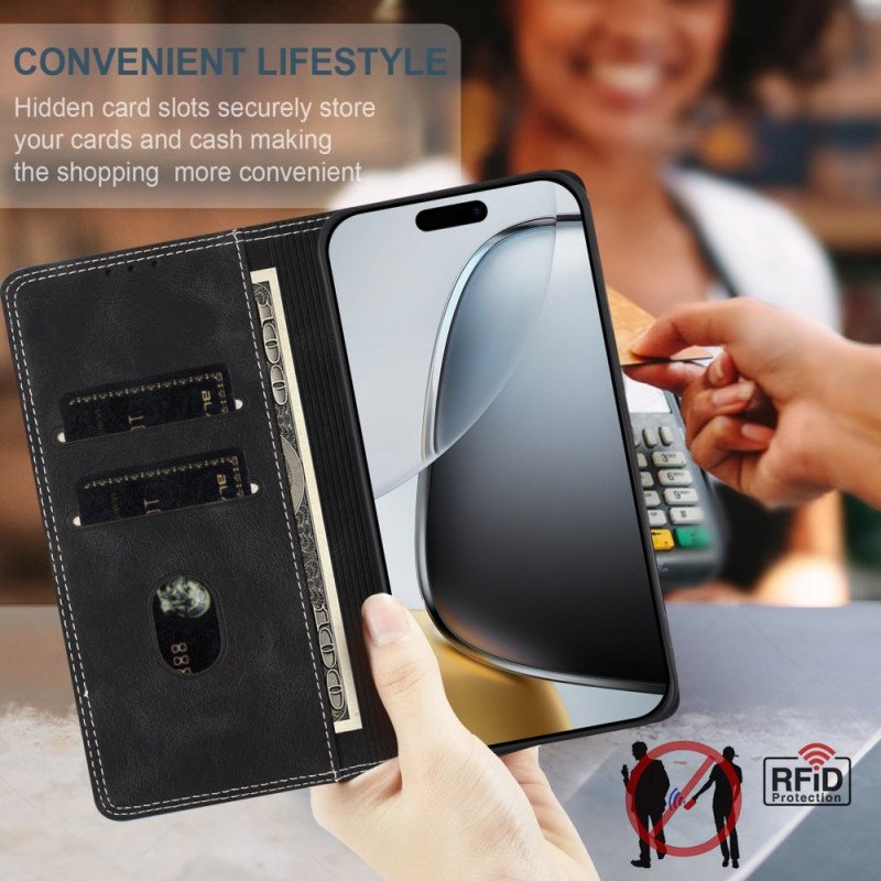 Folio-fodral Oneplus 15 Tvåfärgat Rfid-skydd