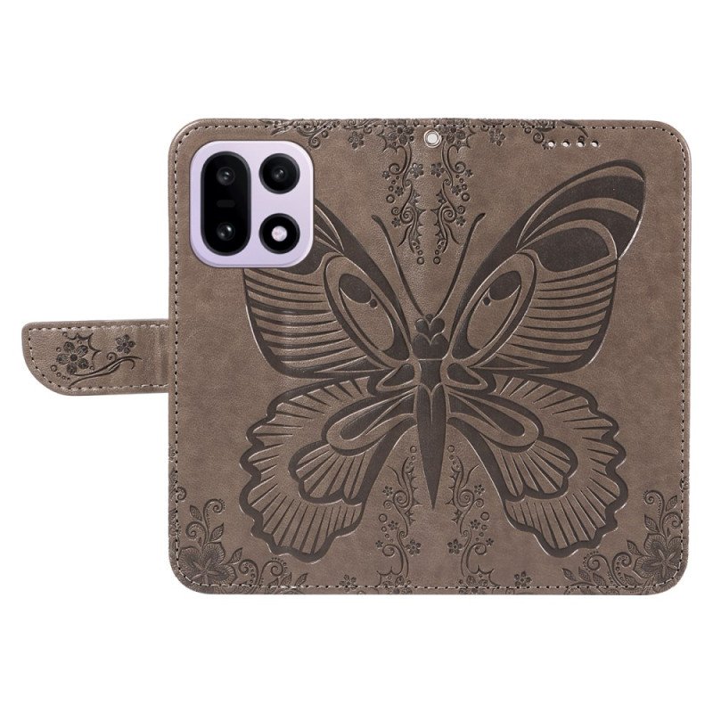 Läderfodral Oneplus 15 Telefonfodral Grafisk Fjäril