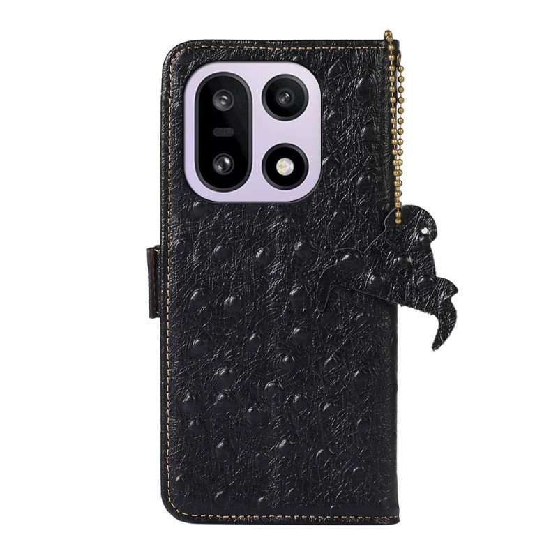 Skyddsfodral Oneplus 15 Äkta Läder Med Rfid-blockering